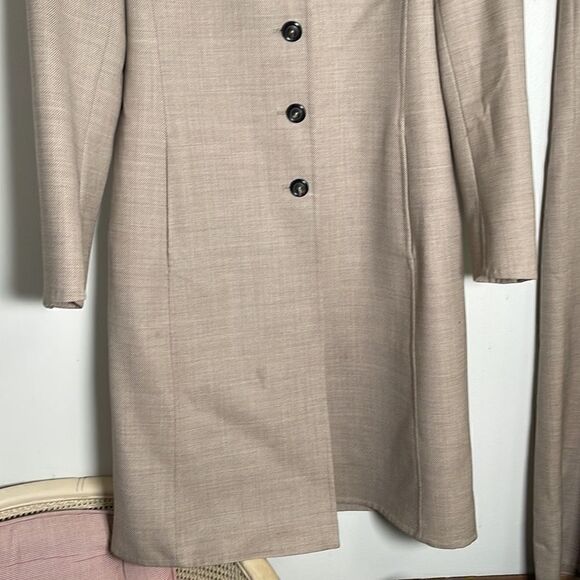 Vintage Akris Punto Jacket Blazer and Slacks Khaki Set US 10 - Picture 4 of 11